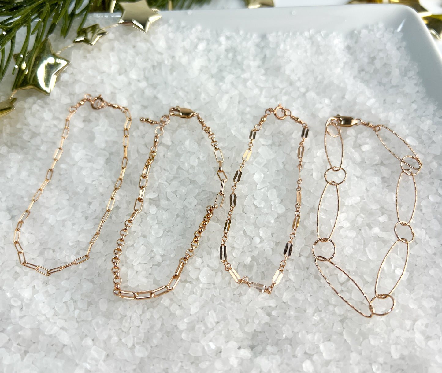 Rose Gold Filled Link Bracelets