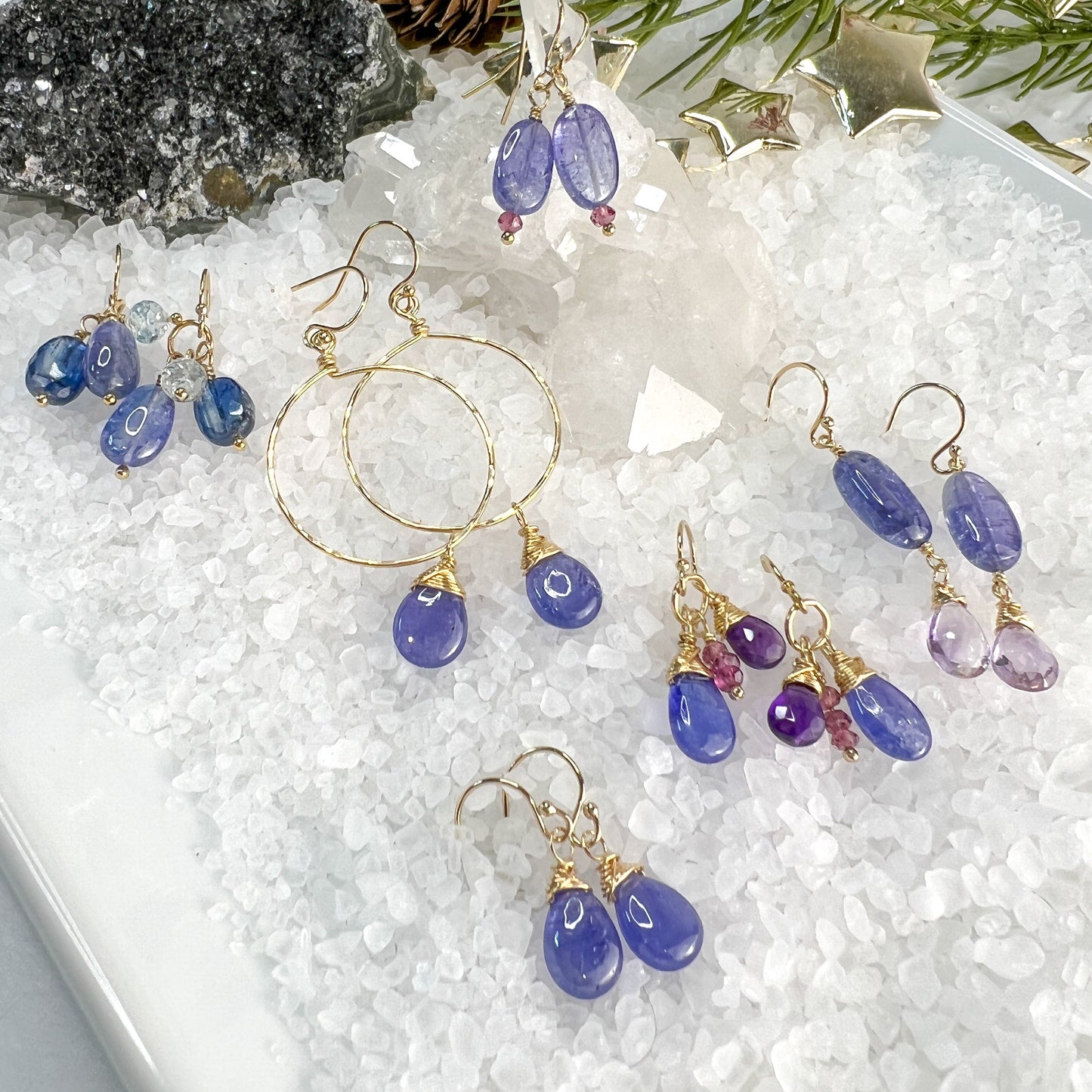 Tanzanite Briolette Drop Earrings