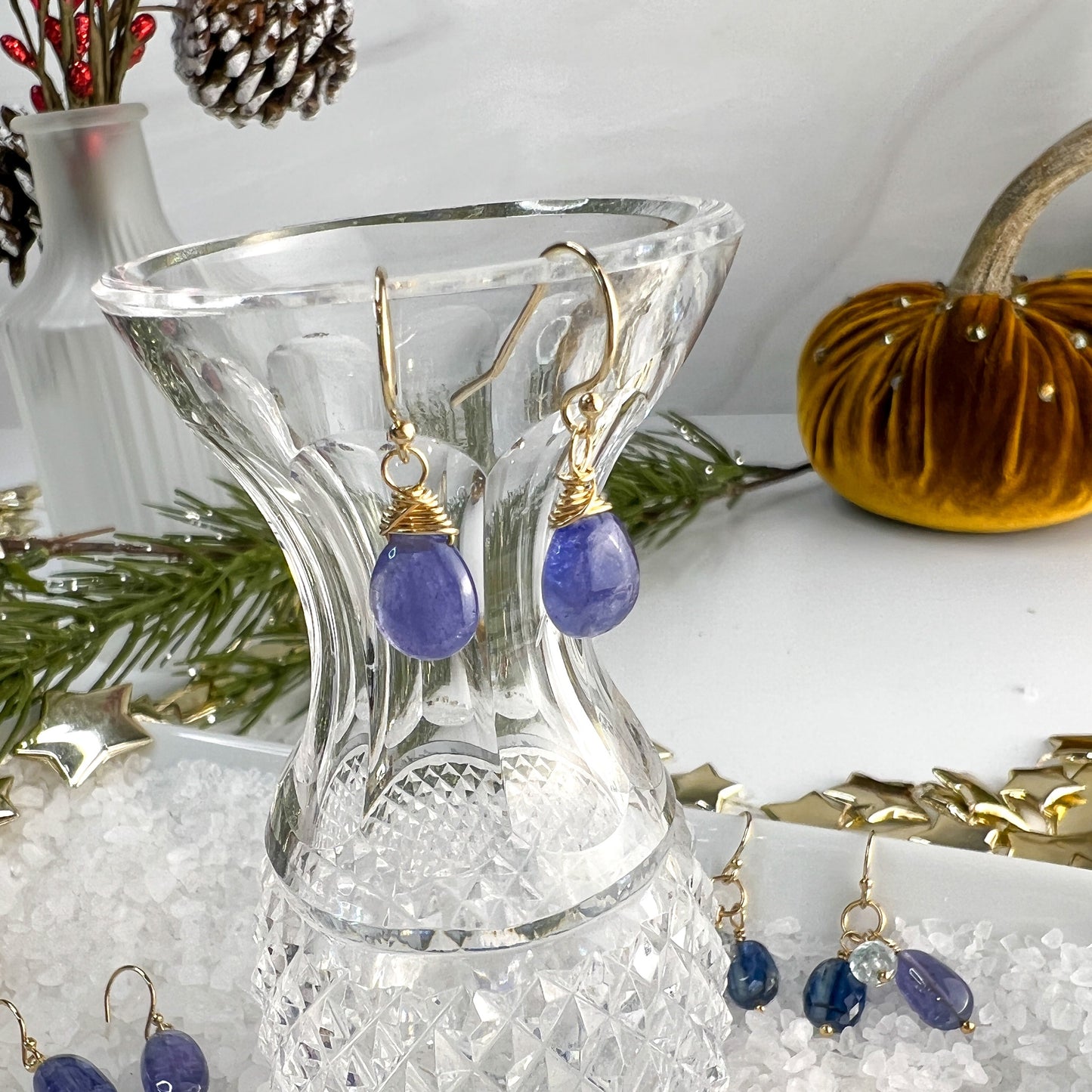 Tanzanite Briolette Drop Earrings