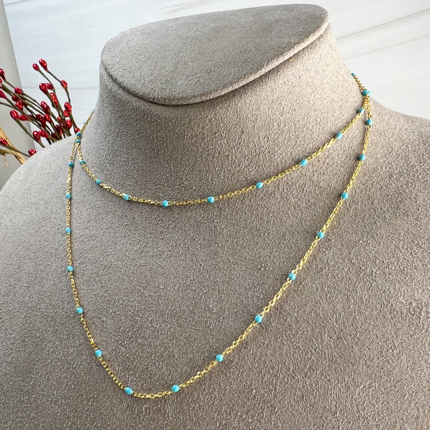 Turquoise Beaded Necklace