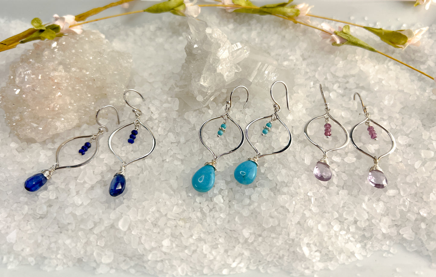 Gemstone Arabesque Earrings