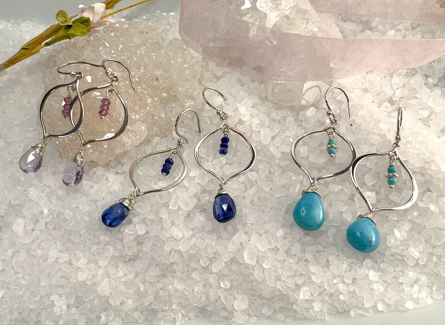 Gemstone Arabesque Earrings