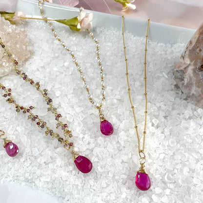 Pink Sapphire Necklaces