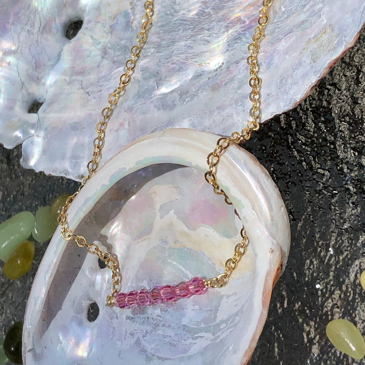 Pink Crystal Anklet, Swarovski Crystal Anklet