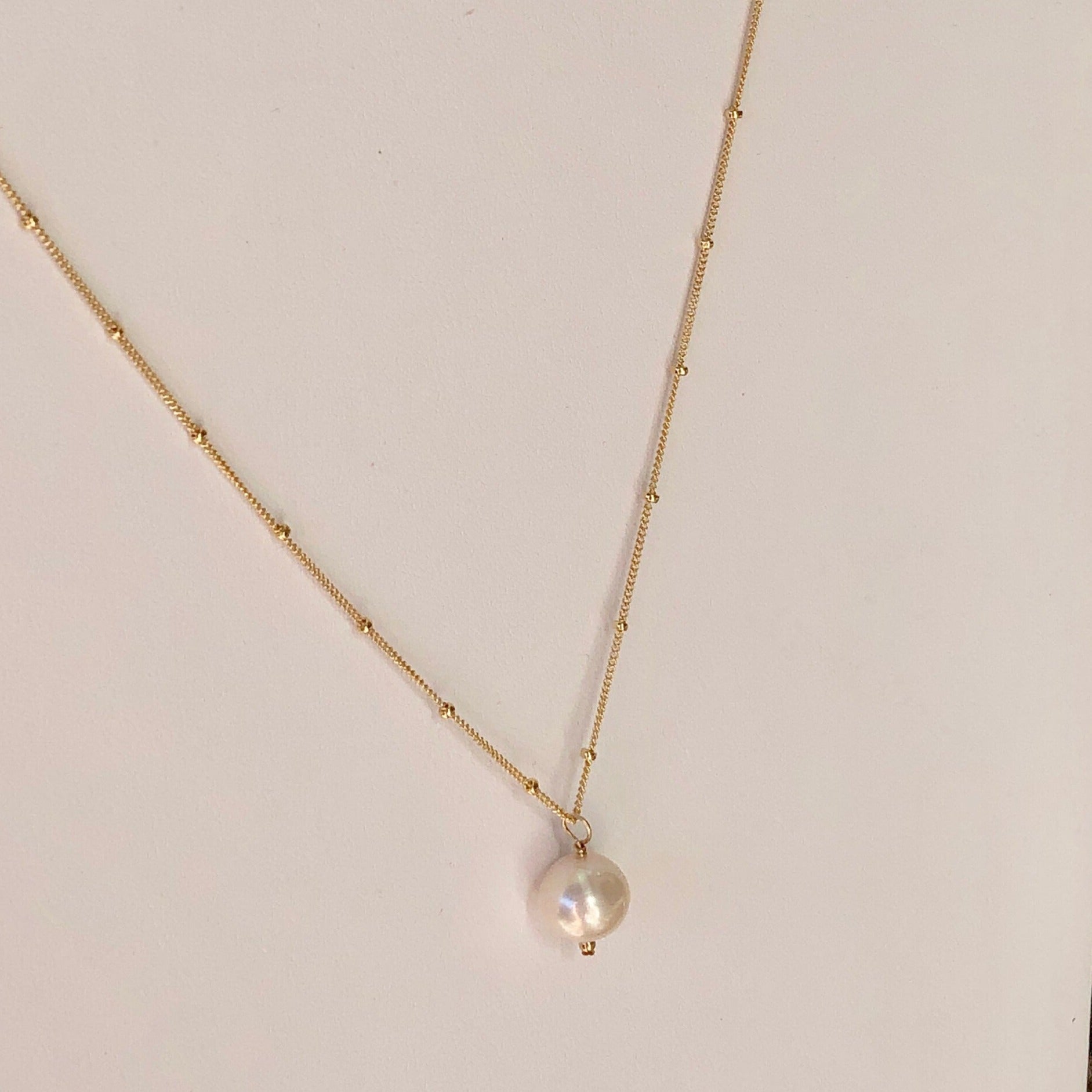 Freshwater Pearl Pendant Necklace, June Birthstone