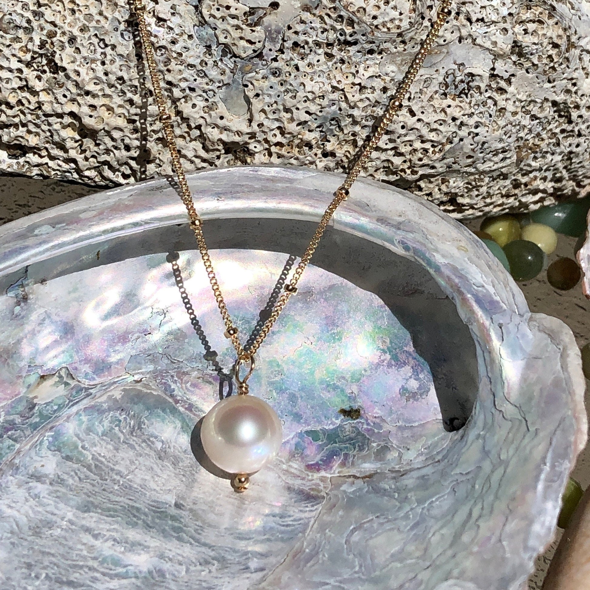 Freshwater Pearl Pendant Necklace, June Birthstone