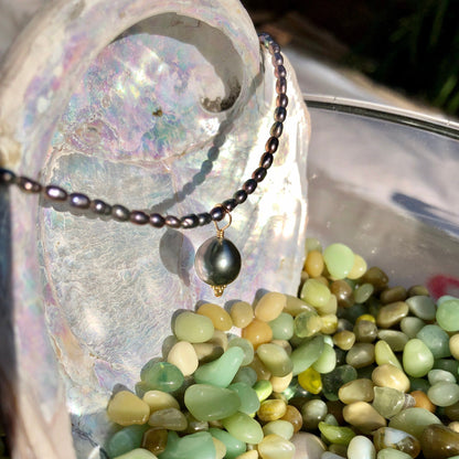 Tahitian Pearl Necklace, Rice Pearl Necklace