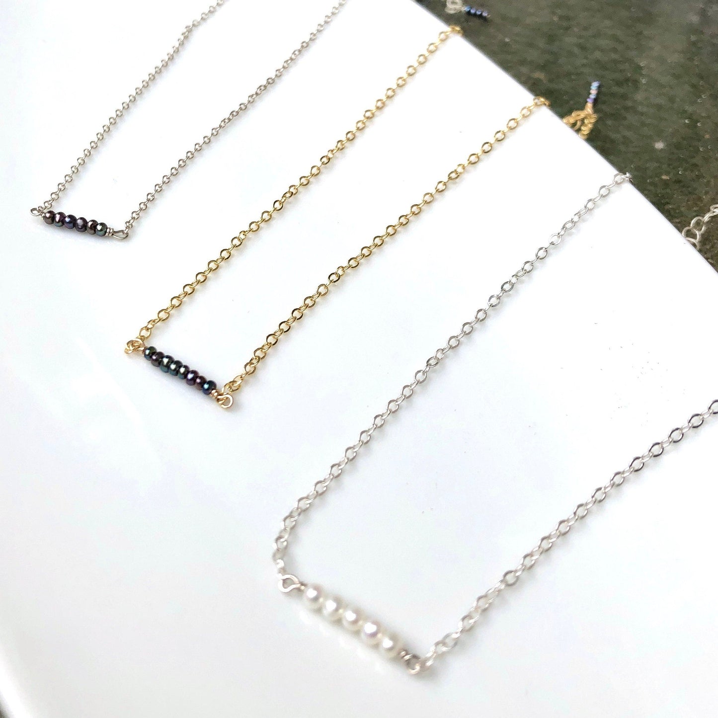 Freshwater Pearl Bar Necklace