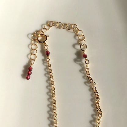 Rhodolite Garnet Bar Necklace