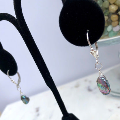 Peacock Gray Baroque Pearl Earrings
