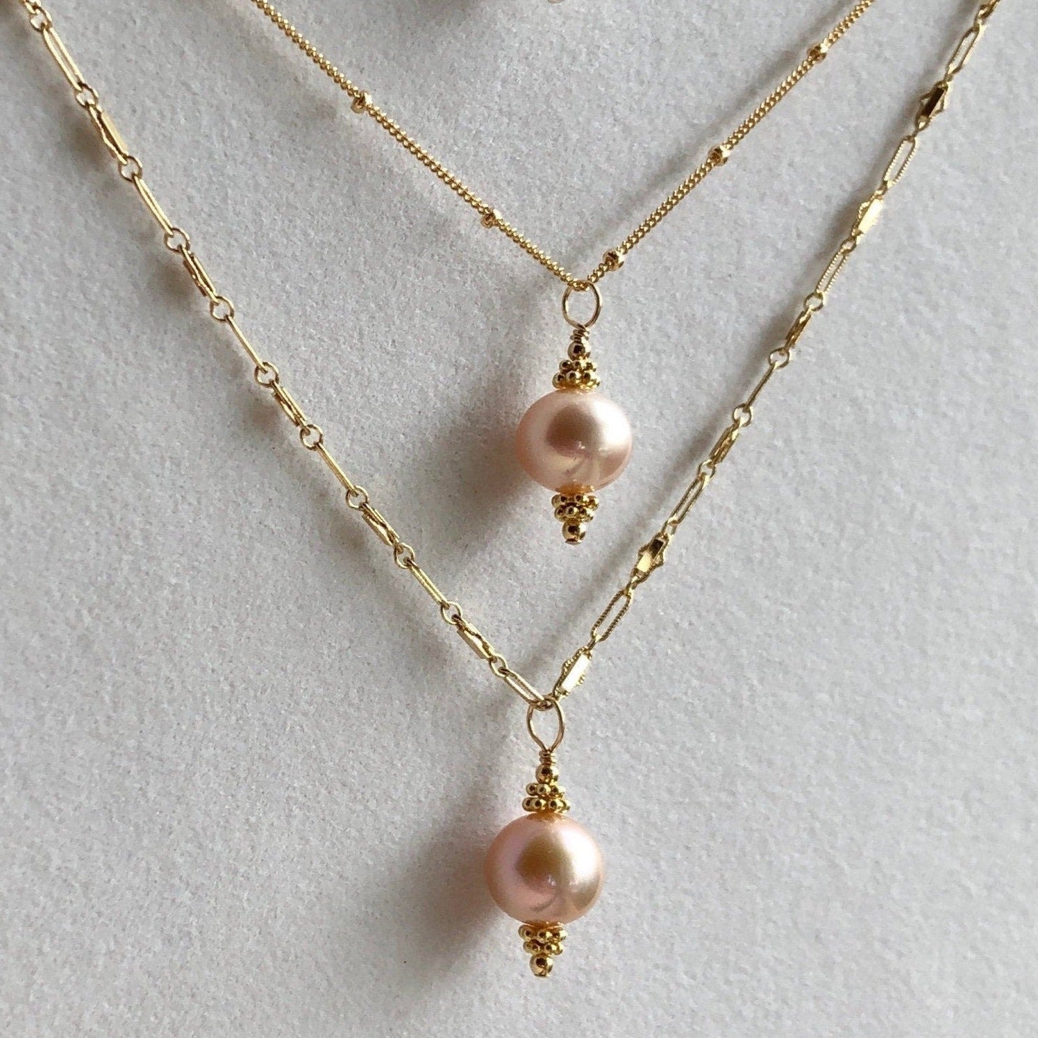 Peach Freshwater Pearl Gift Set