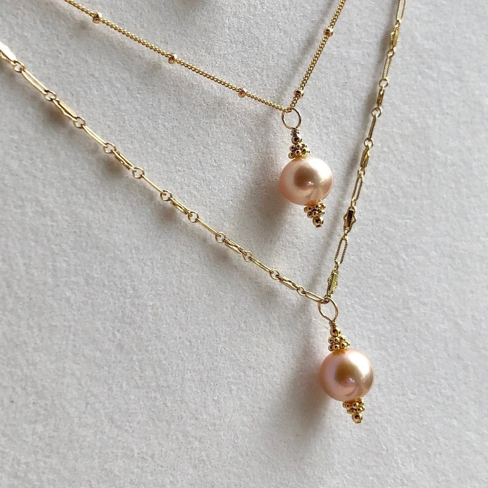 Peach Freshwater Pearl Gift Set