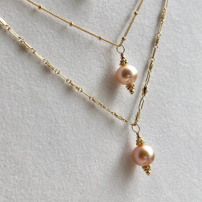 Peach Freshwater Pearl Gift Set
