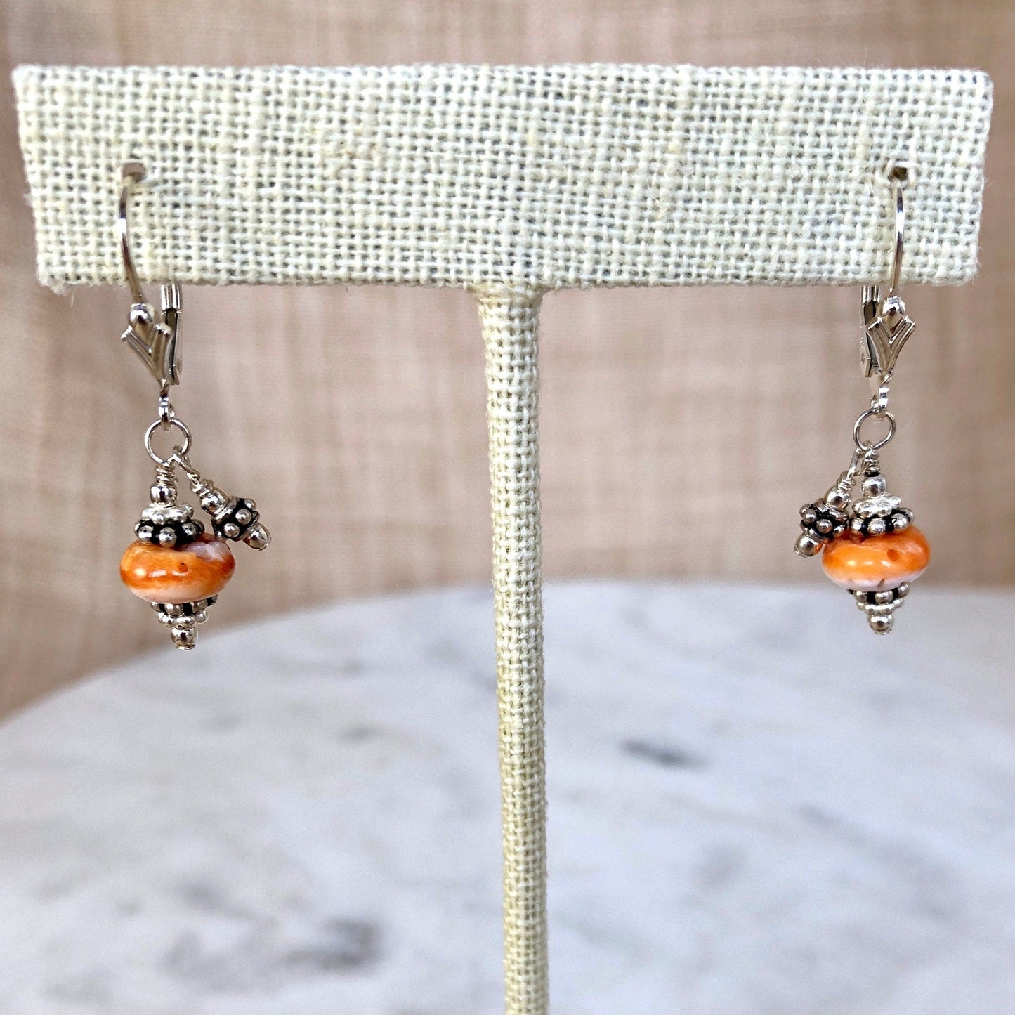 Spiny Oyster Dangle Earrings