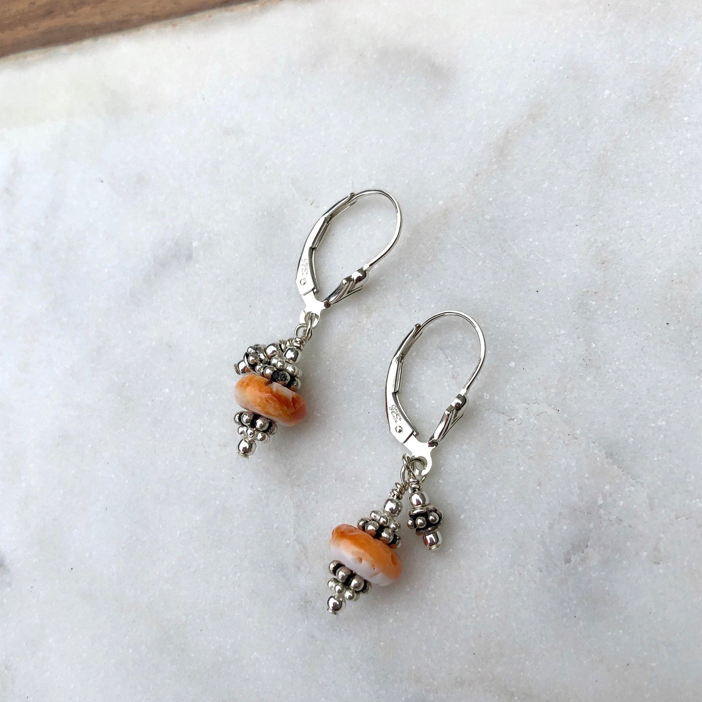 Spiny Oyster Dangle Earrings