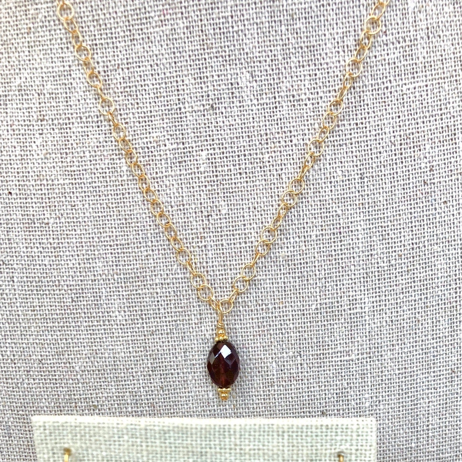 Garnet Pendant Necklace