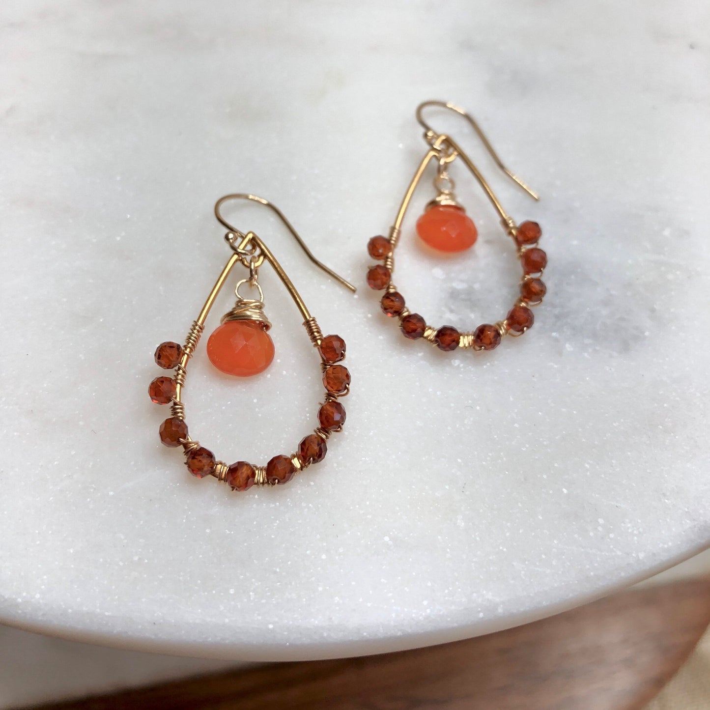 Carnelian Dangle Earrings