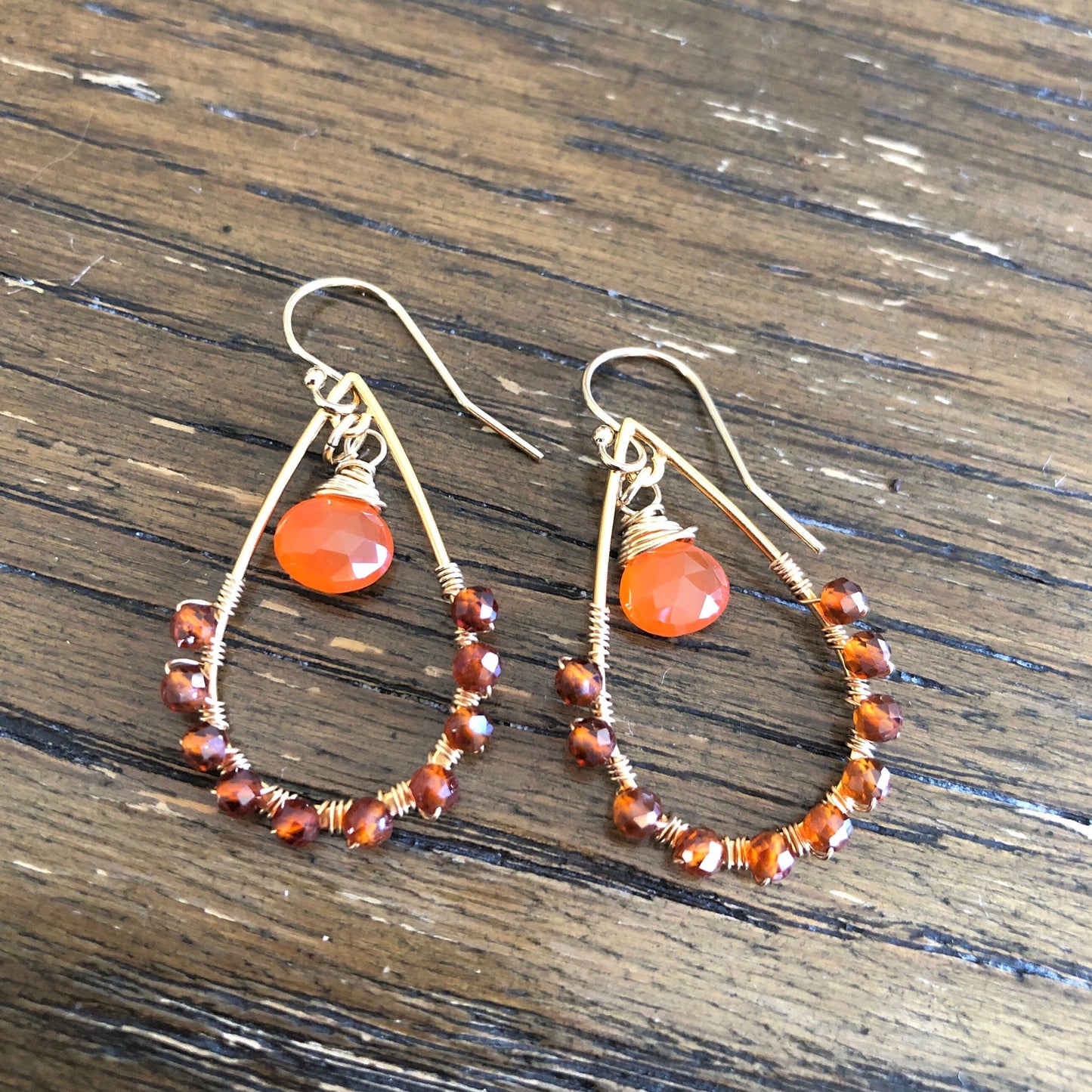 Carnelian Dangle Earrings