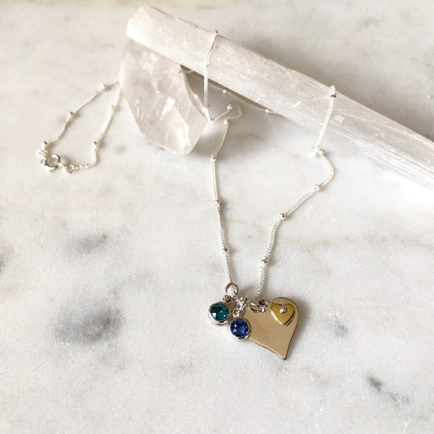 Mother's Day Birthstone Charm Necklace