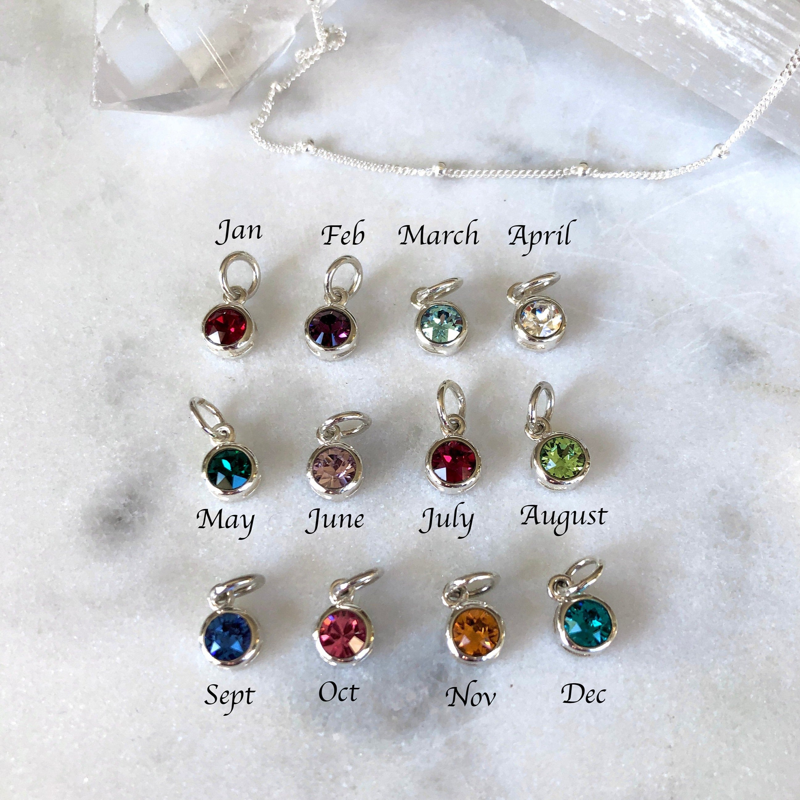 Grandma Name Necklace Cascding Charms
