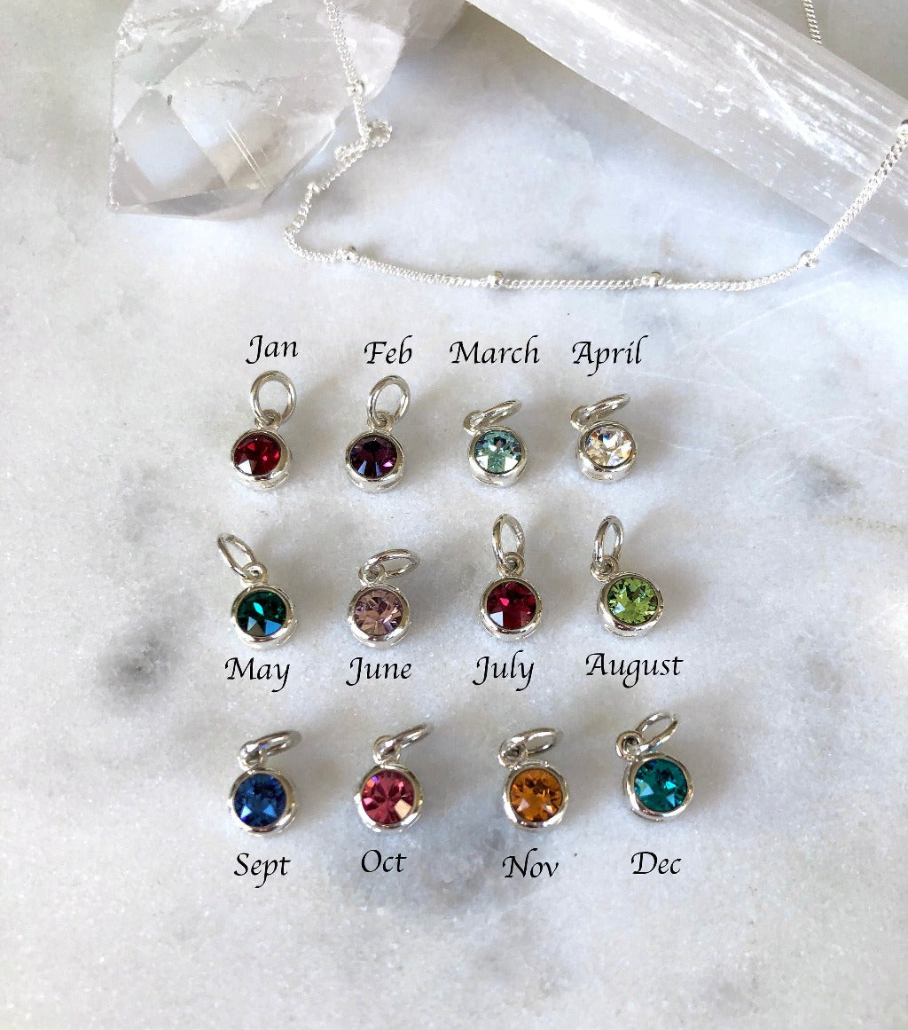 Sterling Birthstone Charms