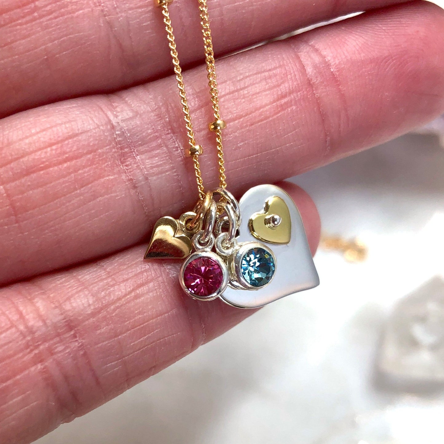 Birthstone Necklace for Mom