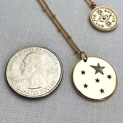 Gold Star Necklace, Star Pendant Necklace, Celestial Necklace