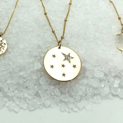 Gold Star Necklace, Star Pendant Necklace, Celestial Necklace