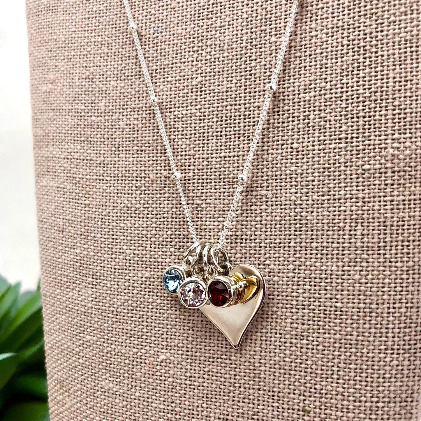 Mother's Day Birthstone Charm Necklace