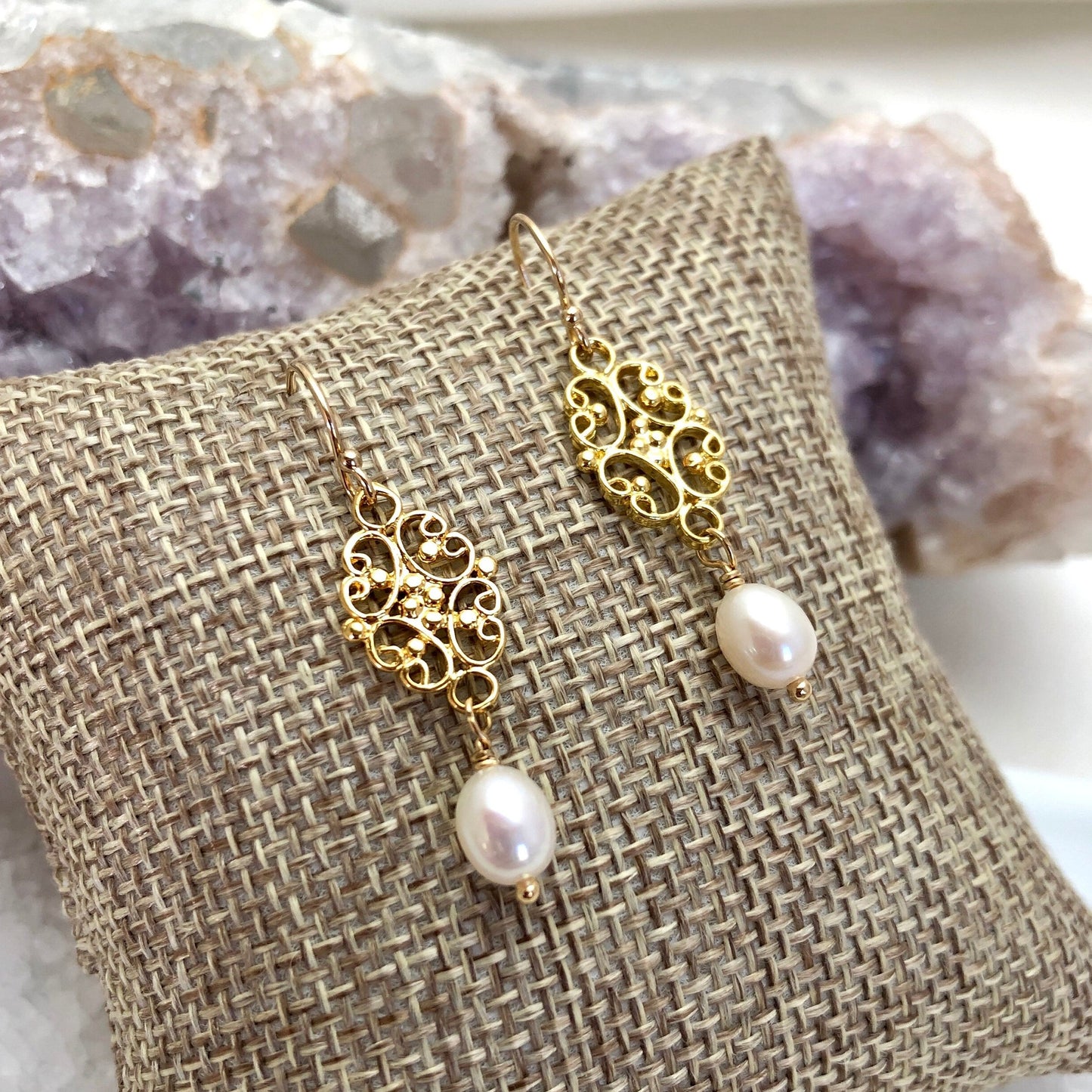 Gold Filigree Earrings