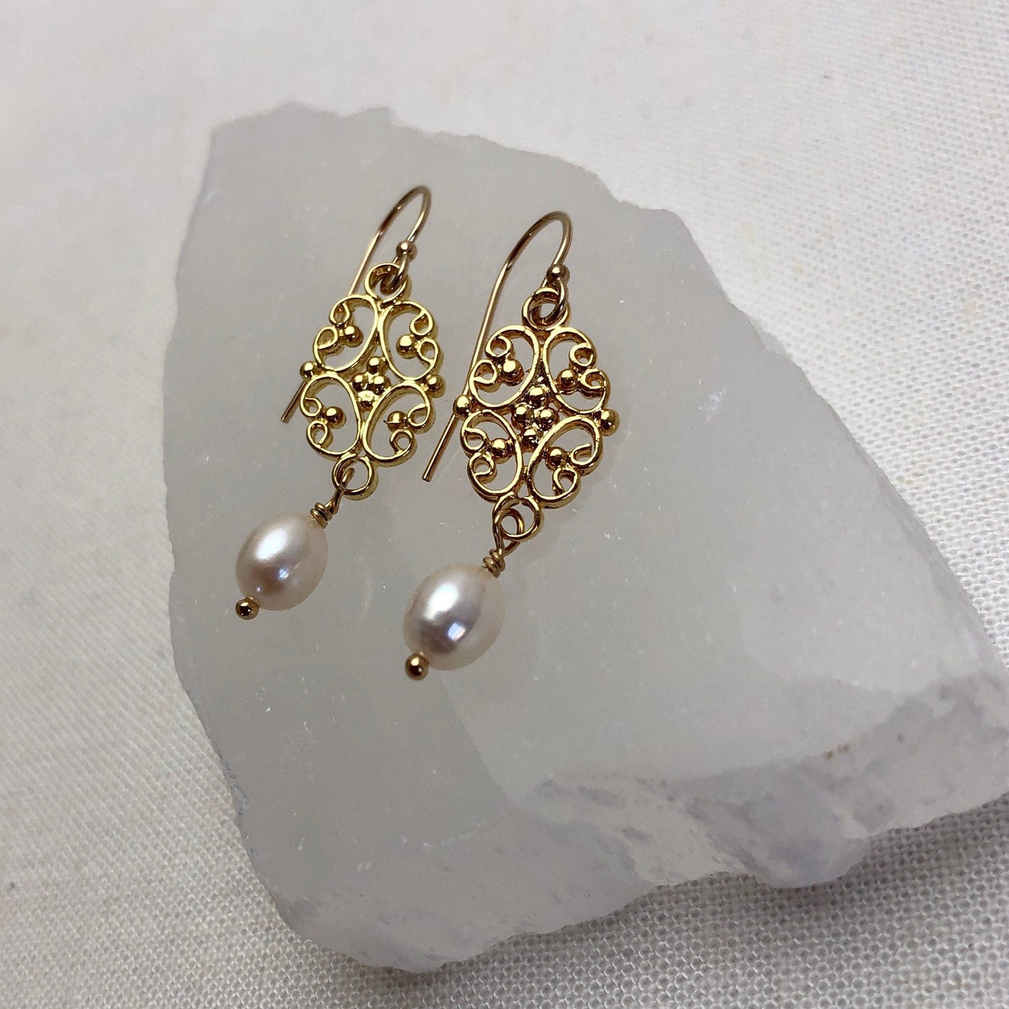 Gold Filigree Earrings