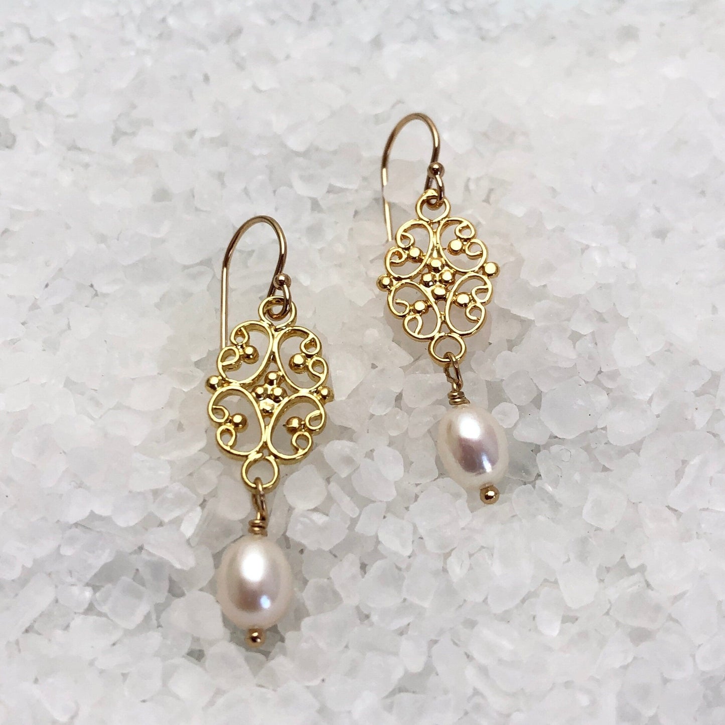 Gold Filigree Earrings