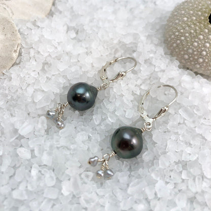Tahitian Pearl Earrings, Keshi Pearl Earrings