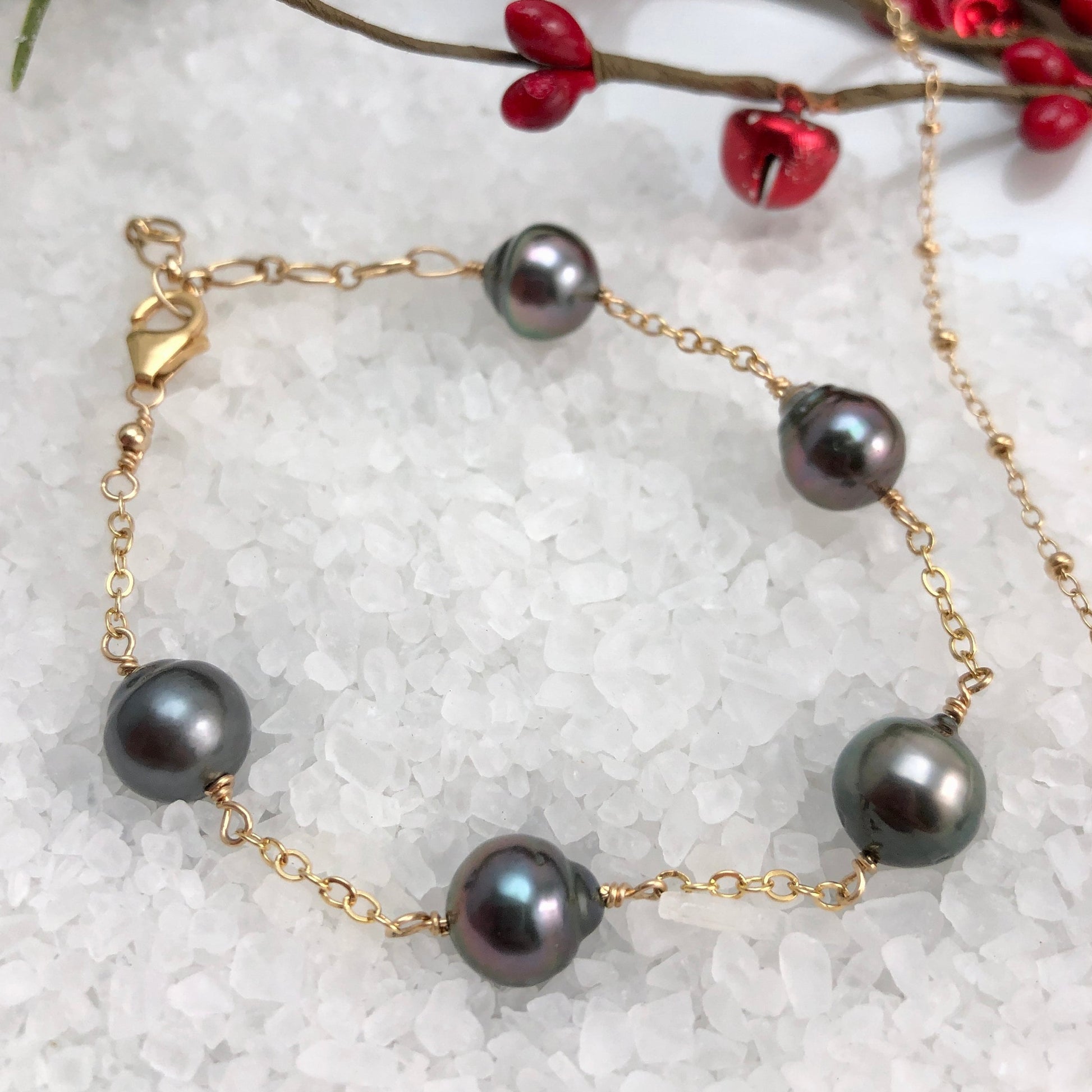 Tahitian Pearl Gift Set, Black Pearl Set
