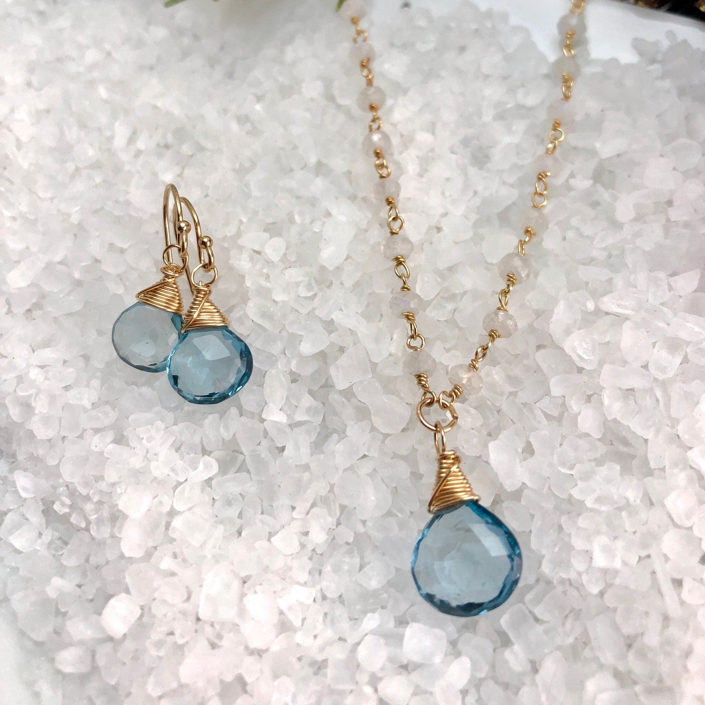 London Blue Topaz Drop Earrings