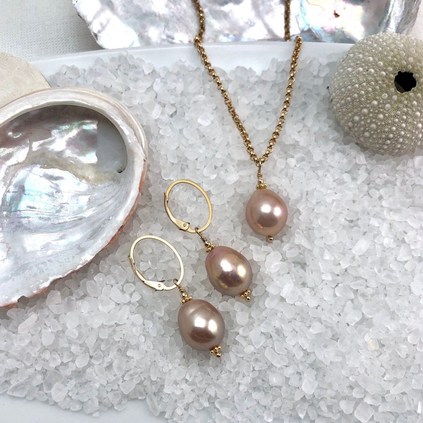 Pink Baroque Pearl Gift Set