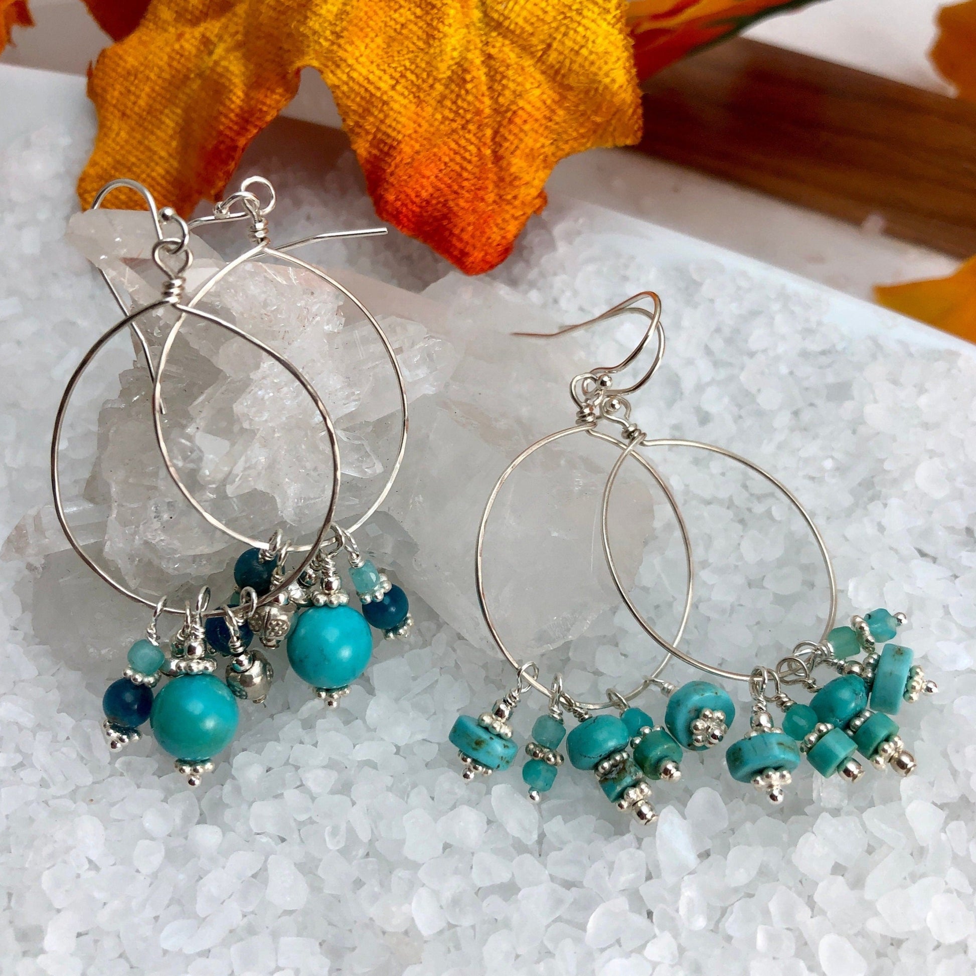Turquoise Hoop Earrings