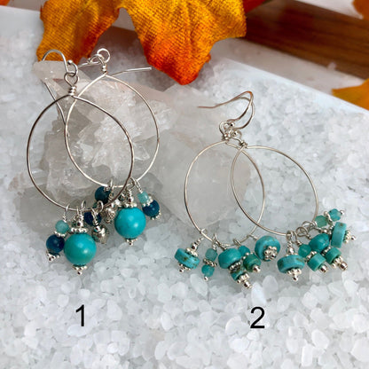Turquoise Hoop Earrings