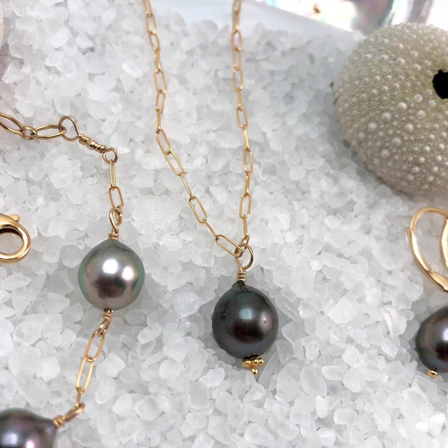 Tahitian Pearl Gift Set, Black Pearl Set