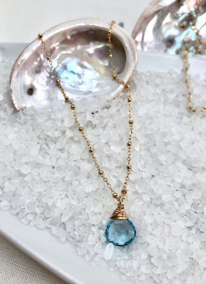 London Blue Topaz Necklace