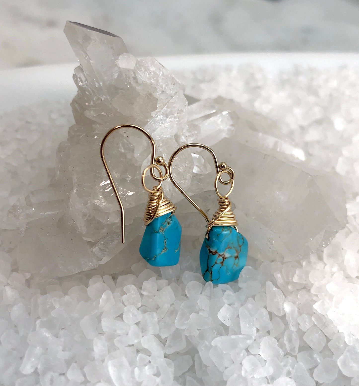 Sleeping Beauty Turquoise Earrings