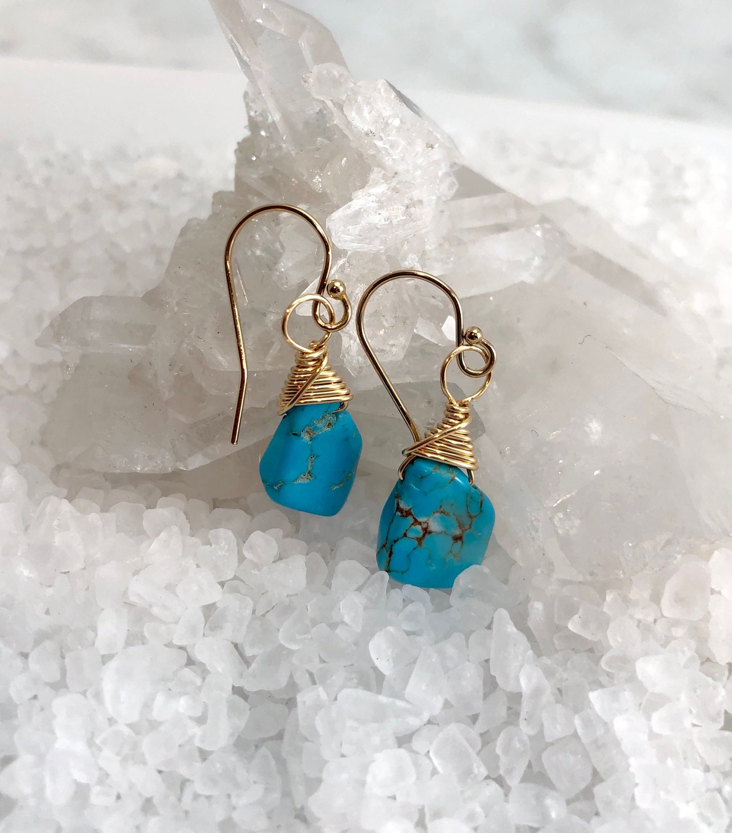 Sleeping Beauty Turquoise Earrings