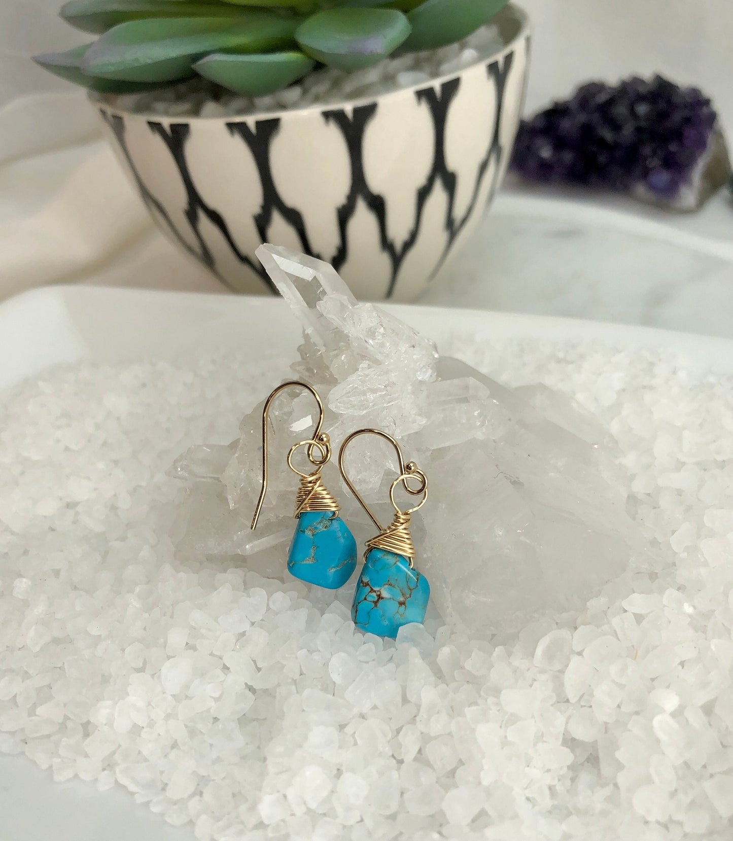 Sleeping Beauty Turquoise Earrings