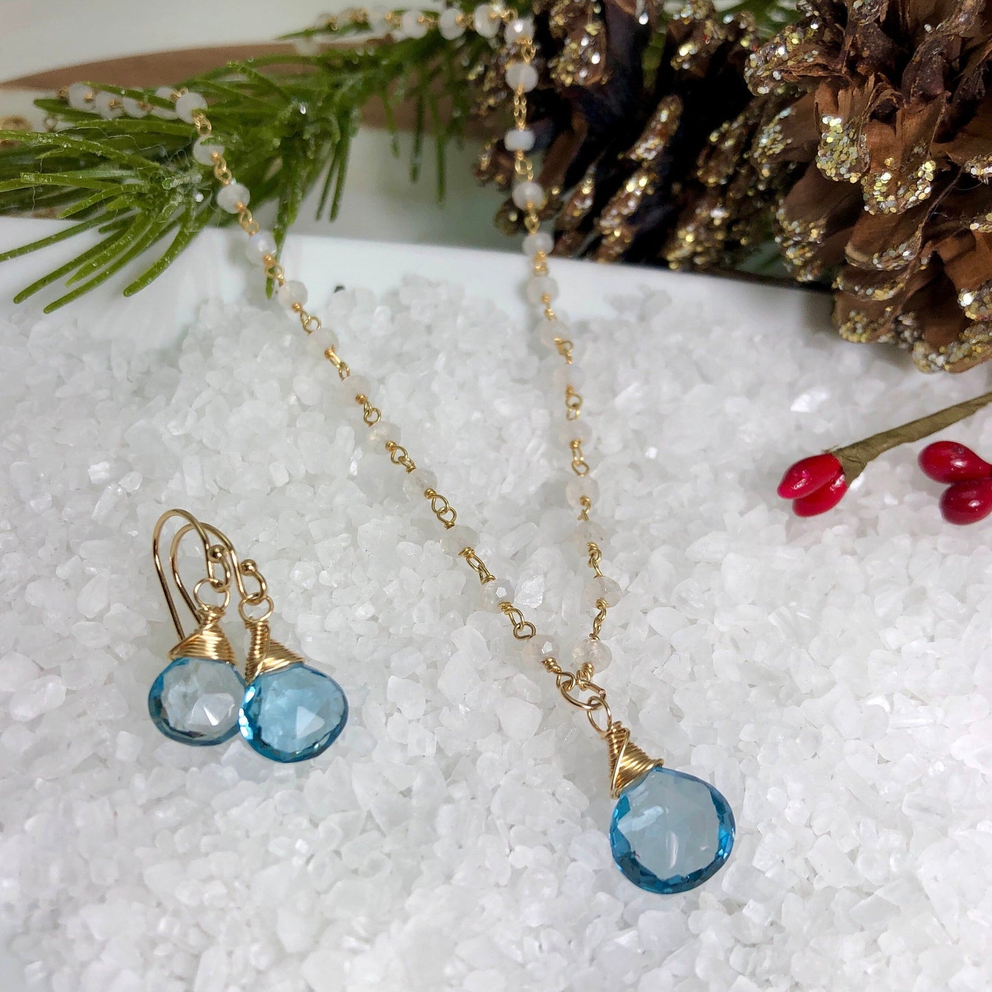 London Blue Topaz Drop Earrings