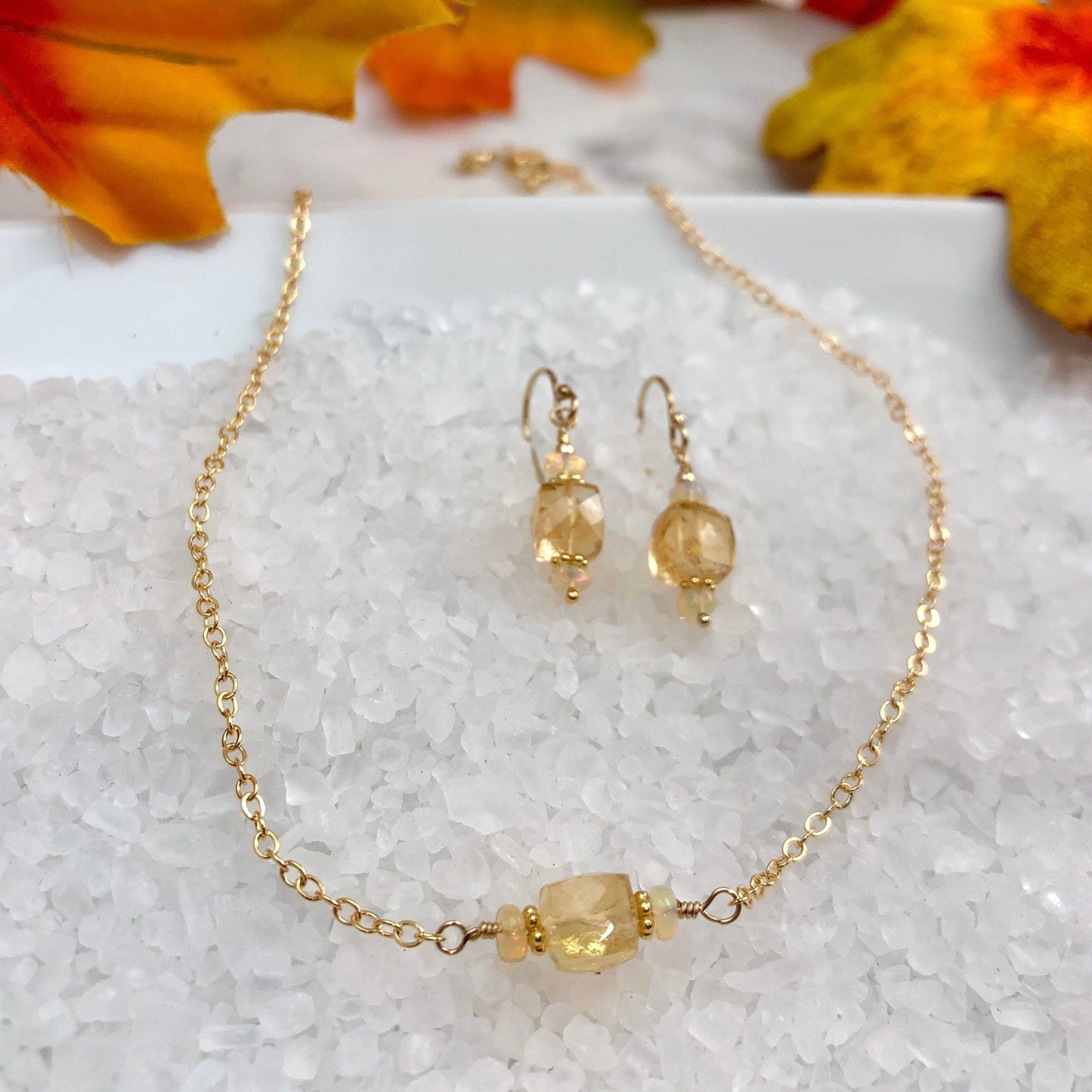 Citrine Gift Set, Opal Gift Set, October Birthstone, November Birthstone