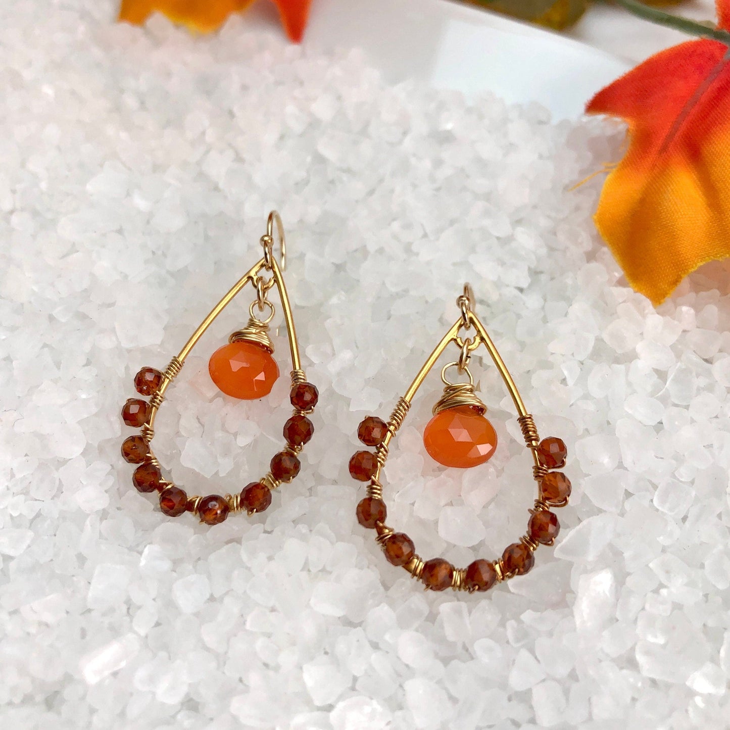 Carnelian Dangle Earrings