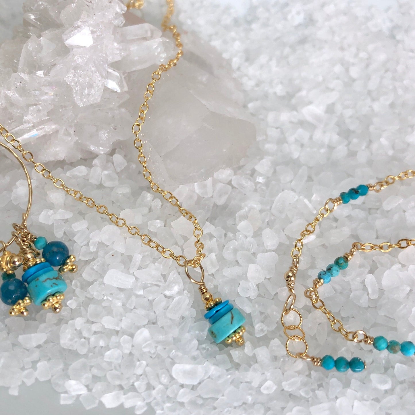 Turquoise Heshi Charm Necklace