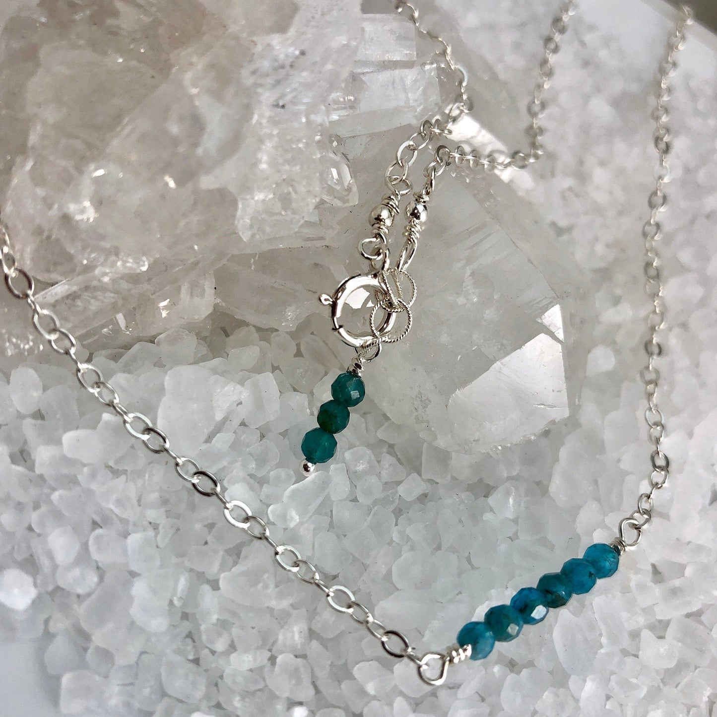 Apatite Bar Sterling Necklace