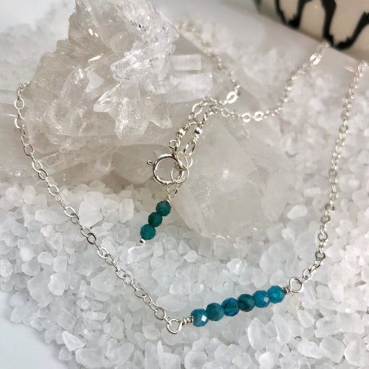 Apatite Bar Sterling Necklace