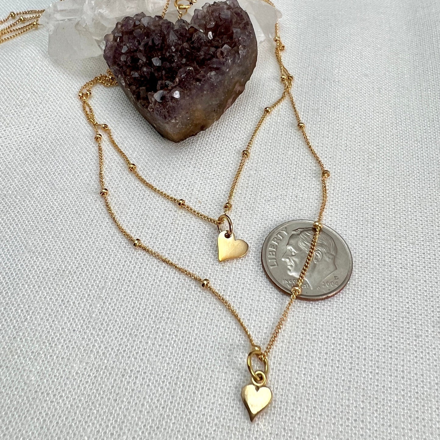 Bronze Heart Charm Necklace